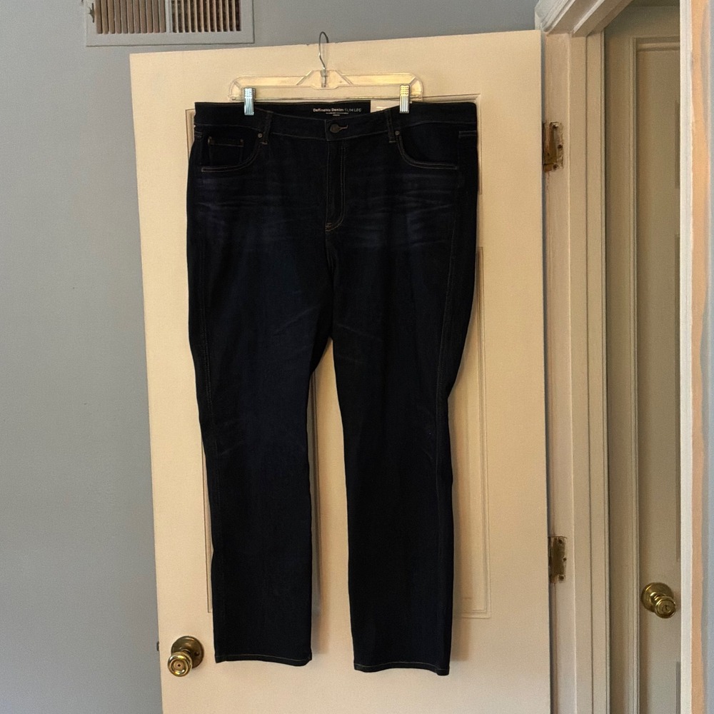 Chico's DefineMe Denim Slim Leg Jeans Scarlet Oak Indigo 4R 20 NWT Stretch